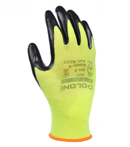 Рукавиці господарські робочі трикотажні з нітриловим покриттям Оліябензостійкі DOLONI 8 (М)(4587)