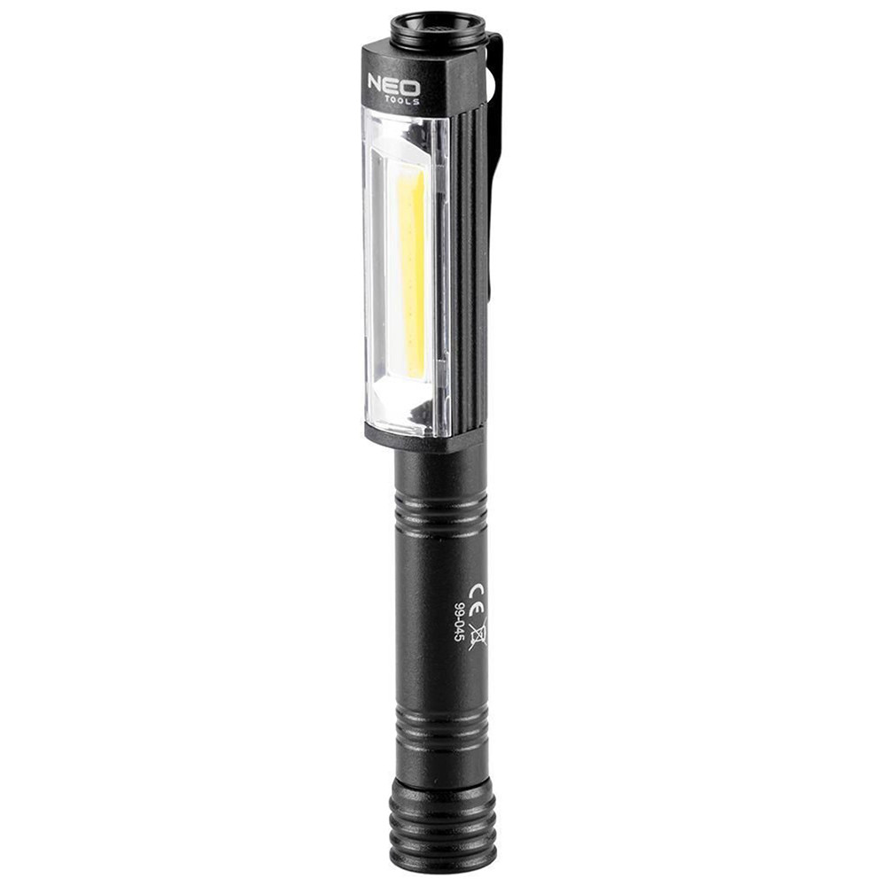 Ліхтарик ручний Neo Tools LED COB 4 Вт Чорний (99-045)