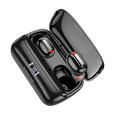 Навушники вакуумні безпровідні з мікрофоном Borofone BE55 Bluetooth в кейсі Чорний (BE55B), фото 3