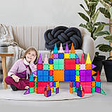 Магнітний будівельний конструктор PicassoTiles 100 Piece Set Magnet Building Tiles Playmags PT100 Оригінал, фото 7