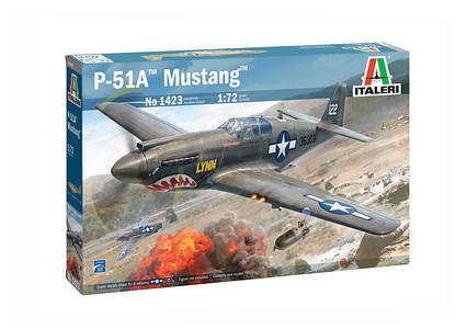 P-51A Mustang. Збірна модель винищувача у масштабі 1/72. ITALERI 1423, фото 1