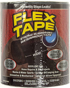 Стрічка клейка водонепроникна "Flex Tape" 100ммх1,5м чорна №R0405/7052/Breidon/