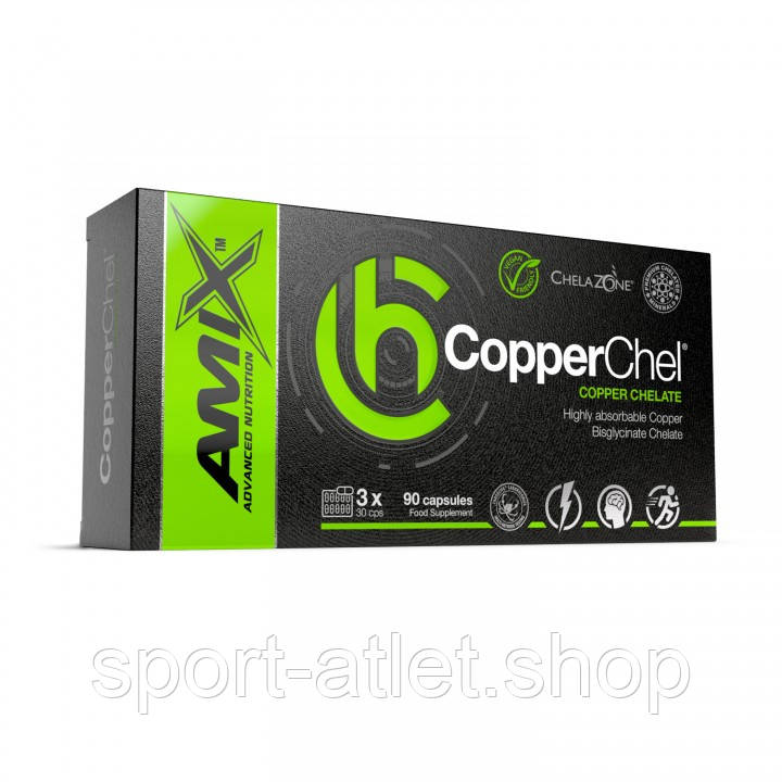 Вітаміни та мінерали Amix Nutrition ChelaZone CopperChel, 90 капсул