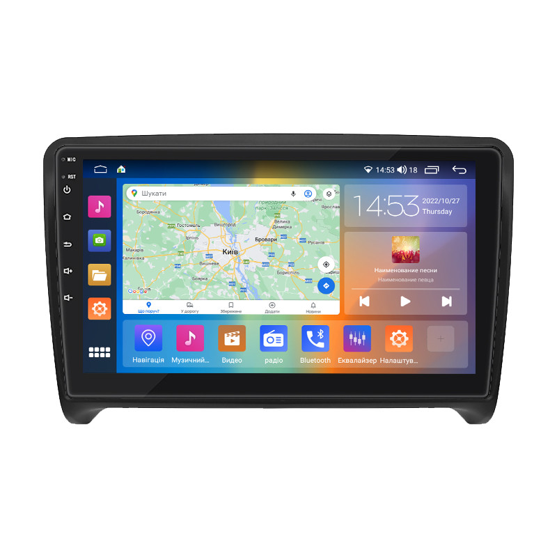 Штатна магнітола 9" Lesko для Audi TT II (8J) 2006-2010 2/32 Gb CarPlay 4G Wi-Fi GPS Prime Аудіо