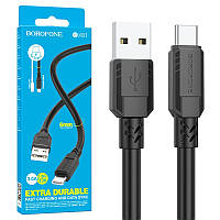 Кабель USB-Type-C Borofone BX81 Goodway (3A/1м) чорний