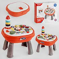 Дитячий музичний розвивальний столик HE 0509 з двосторонньою стільницею
