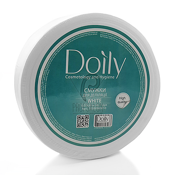 Смужки для депіляції в рулонах Doily, 0.07*50м в рулоні, білі