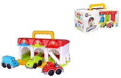 Дитячий гараж для машинок 8416 "Technok Toys", 3 машинки