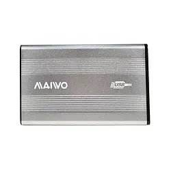 Зовнішня кишеня для диска Maiwo K2501A-U2S Silver
