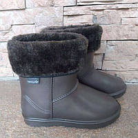 Чоботи коричневі піна зі знімним валянком