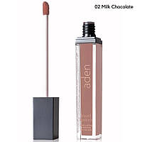 Aden Cosmetics 02 Milk Chocolate Жидкая устойчивая помада Liquid Lipstick