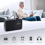 DAB/FM-радіо з РК-дисплеєм Bluetooth, роз'єм для навушників 3,5 мм, подвійний будильник, фото 4