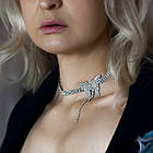 Кольє - чокер Метелик зі стразами. Святкове намисто, фото 3