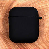 Оригинальный матовый чехол Silicone Case для AirPods Original Assembly Black