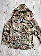Куртка тактична Single Sword мультикам / SoftShell / тепла/військова / водонепроникна/ софтшел на флісі