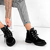 Стильні зимові чорні черевики жіночі комфортні ХІТ, фото 3