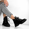 Стильні зимові чорні черевики жіночі комфортні ХІТ, фото 4