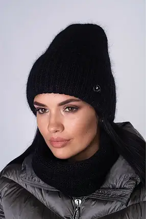 Комплект Шапка жіноча та снуд Ангора, фото 1
