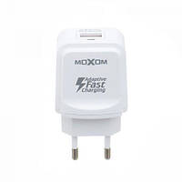 Сетевое зарядное устройство Moxom KH-31Y 2в1 Fast Charg QC3.0 USB 2.4 A - V8 (Micro USB) 1 м