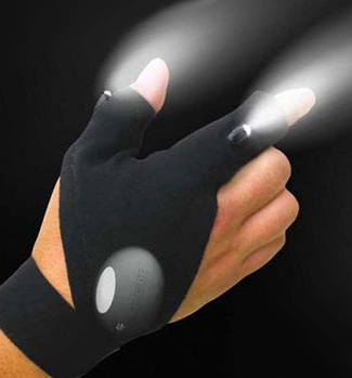 Рукавиця ліхтарик на руку Glove lite Чорна (KG-5648)