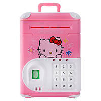 Копилка сейф "Хелло Китти", детский банкомат с кодовым замком Hello Kitty