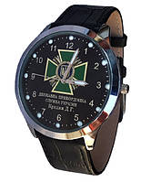 Годинник чоловічий наручний Прикордонна Служба України, іменний годинник, ДПСУ, годинник подарунок, срібного кольору