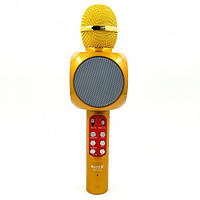 Беспроводной караоке Bluetooth микрофон с возможностью изменения голоса и LED подсветкой WS-1816