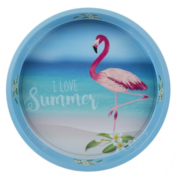 Піднос "Flamingo" 33 см, блакитний