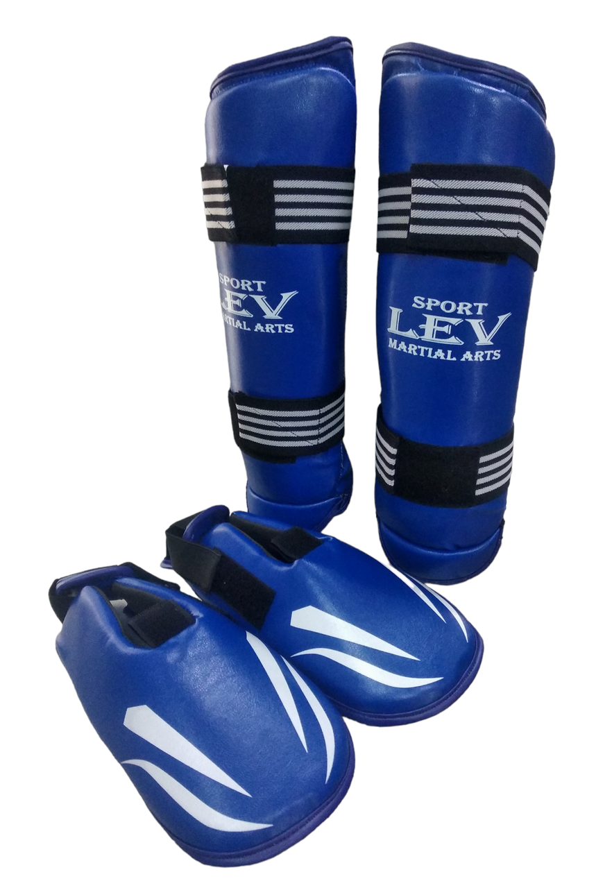 Захист ніг LevSport гомілок і стопа розбірний синій
