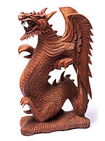 Статуэтка Дракон резной деревянный высота 50см