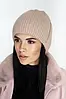 Жіноча тепла шапка з подвійним підворотом, фото 10