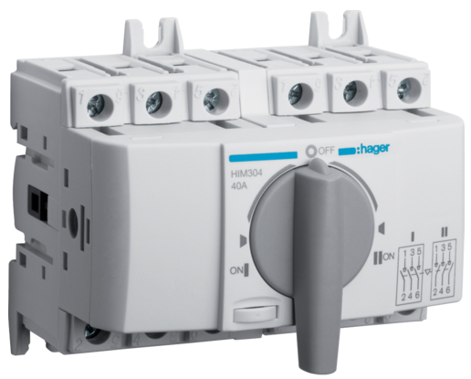 Переключатель ввода резерва HIM304 I-0-II 3P 40А Hager - купить по ...