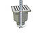 Трап для душу ECO DRAIN 10x10 см, корпус - пластик, решітка - нержавіюча сталь, вертикальний вихід 50мм, фото 3