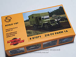 Збірна модель ЗІС-5В PARM 1A зразка 1944 року, радянська вантажівка, масштабу 1/87, H0