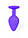 Анальний корок Jewellery Purple Silikon з червоним кристалом, фото 8