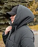 Жіночий довгий пуховик "Діана", чорний, фото 3