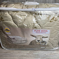 Ковдра вовняна PURE WOOL Розмір півторашний 150x210. Всесезонна антибактеріальна