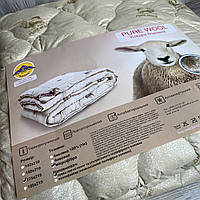 Ковдра вовняна PURE WOOL Розмір двоспальний 175x215. Всесезонна антибактеріальна