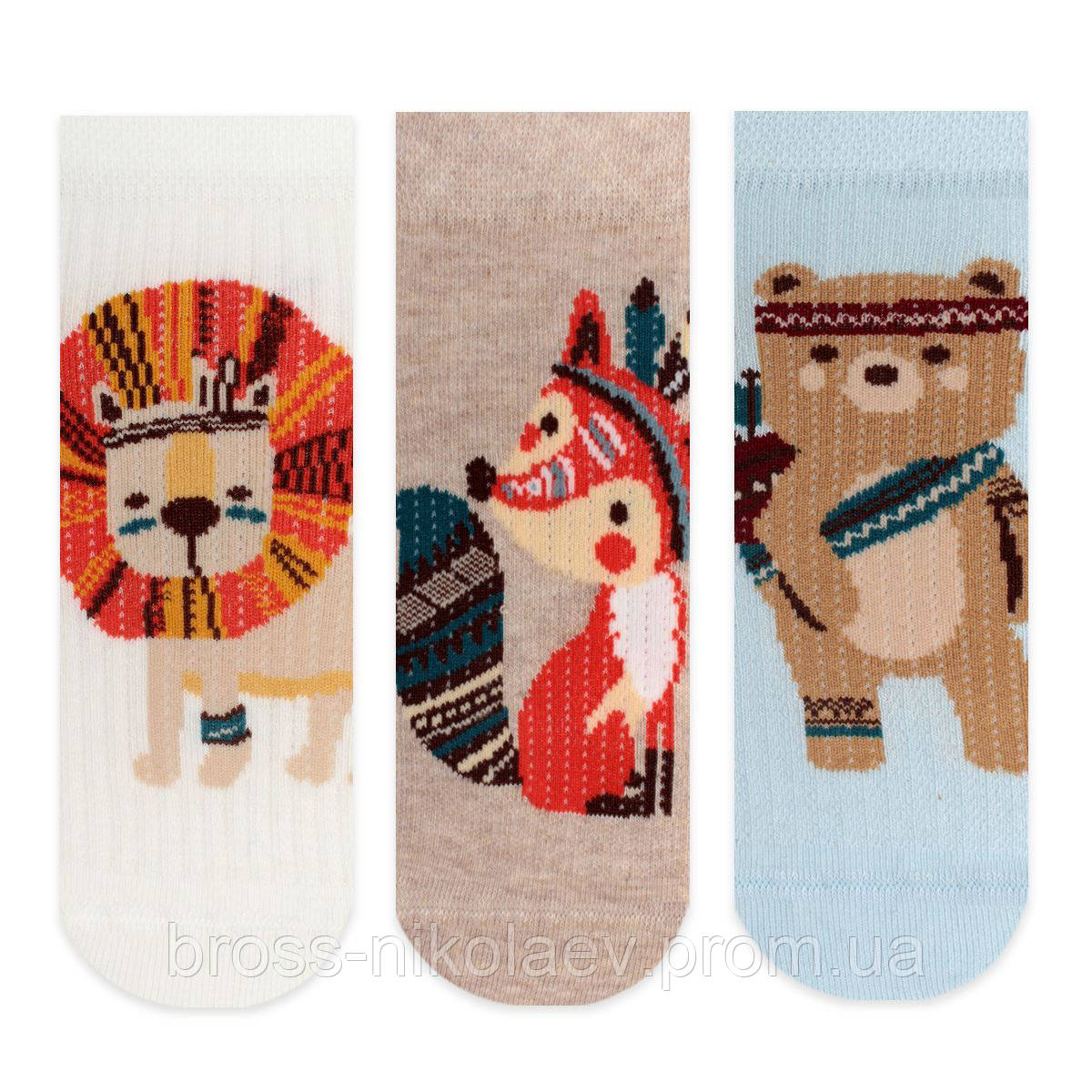 Шкарпетки дитячі короткі СІТКА з малюнками літні носки для хлопчика BROSS