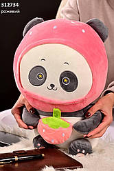 Іграшка з пледом Панда 45 см (полуниця)