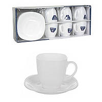 Luminarc N6430 Сервиз чайный Carine White чашки с блюдцами