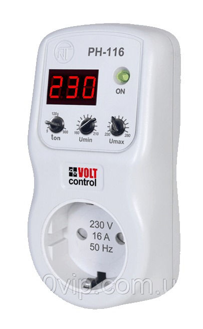 РН-116 NOVATEK-ELECTRO Реле напруги в розетку, Новатек електрореле контролю та захисту від перенапруги, фото 1