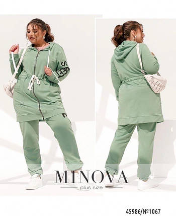 Яскравий жіночий костюм двійка "Трикотаж-двонитка" 52, 54, 56, 58, 60, 64 розмір 52, фото 1