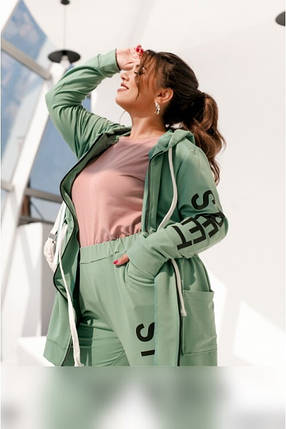 Яскравий жіночий костюм двійка "Трикотаж-двонитка" 52, 54, 56, 58, 60, 64 розмір 52, фото 2