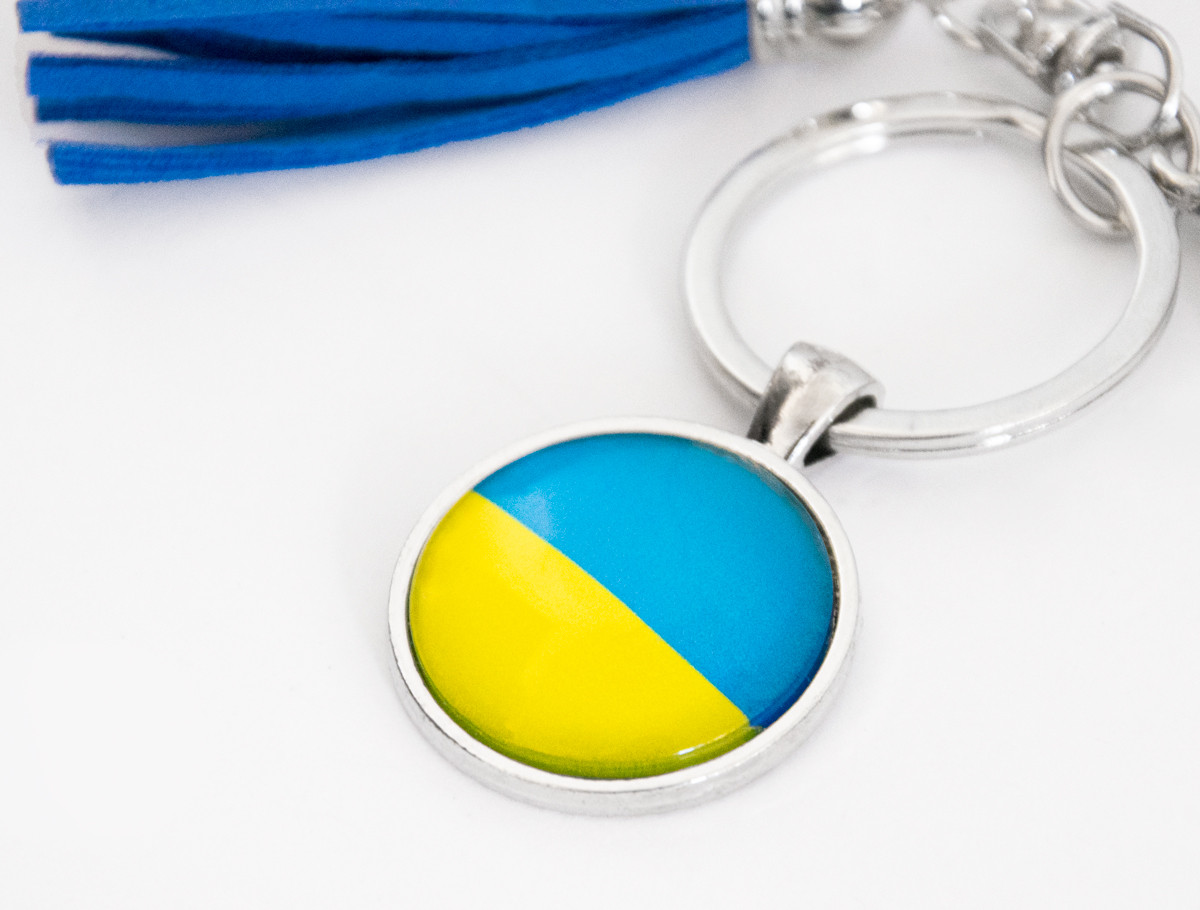 Брелок для ключей металлический с украинской символикой (флаг), брелок на рюкзак/на ключи авто, брелоки (ST) - фото 4 - id-p1710950794