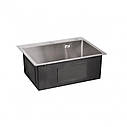 Мийка для кухні інтегрована Lidz Handmade H5045 (LDH5045BRU35383) Brushed Steel 3,0/1,0  мм, фото 5