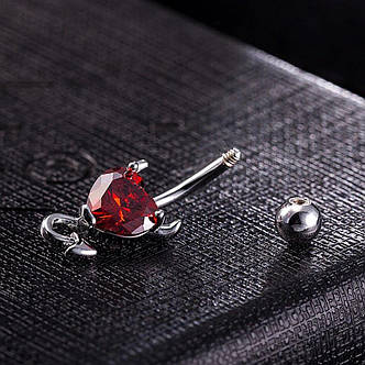 Банан для пупка диявол червоний PPBP-66, фото 3