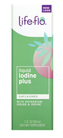 Life-flo, liquidiodine plus, жидкий йод плюс с калием и йодом, без вкуса, 59 мл (2 жид. унции)