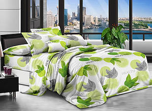 Листя лайму - Бязь 3D - Євро комплект постільної білизни