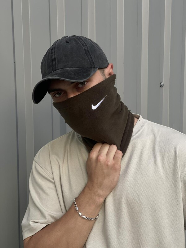 Шарф-хомут Intruder кольору хакі з брендованим лого, фото 1